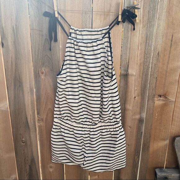 Madewell Tie-Shoulder Romper in Stripe size XS - Picture 4 of 8